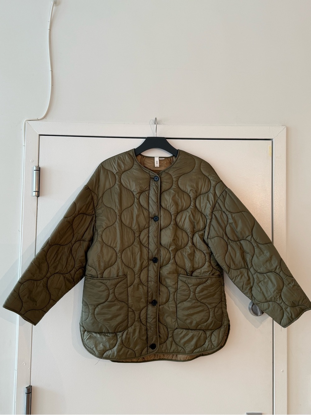Mango Quilted Olive Utility Jacket - Women
